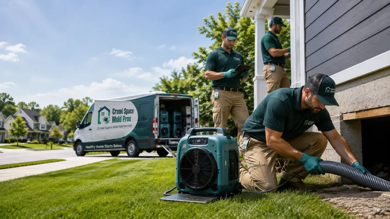 Crawl Space Mold Removal in Free Soil, MI